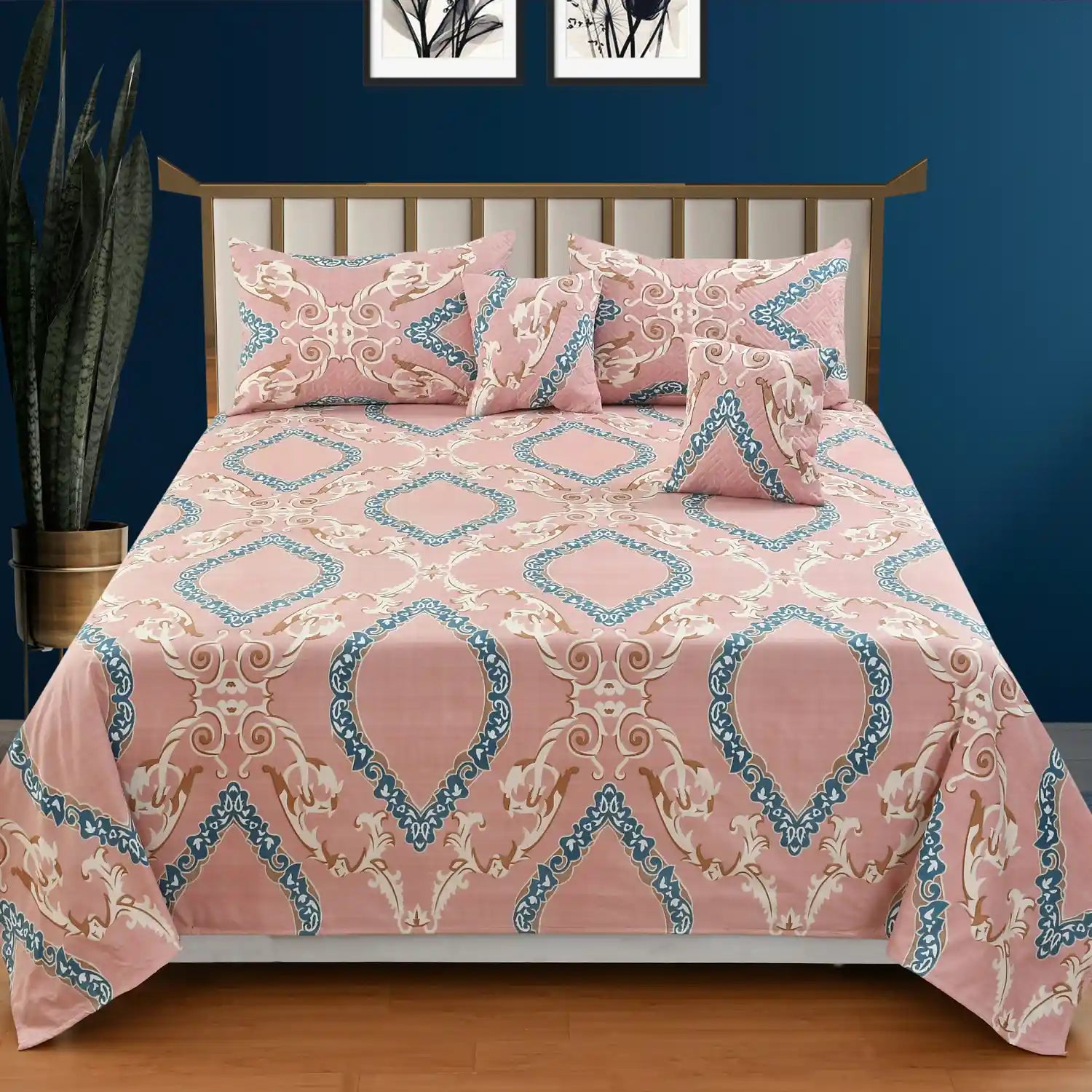 Caprese - 5 Pieces - Quilted Bedding Set (90 x 90 inches)