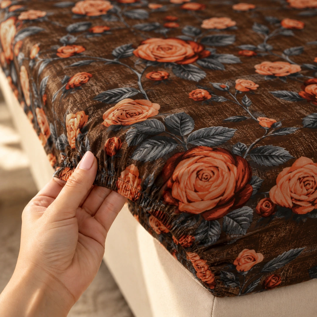 Caramelo - King - 7D Design Fitted Bedsheet (78×72 inches)