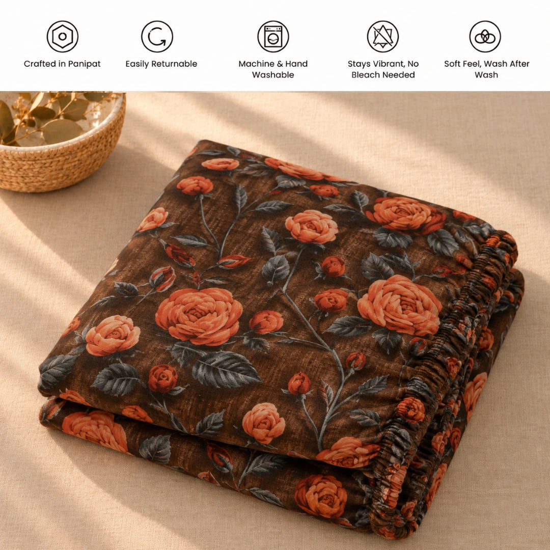 Caramelo - King - 7D Design Fitted Bedsheet (78×72 inches)
