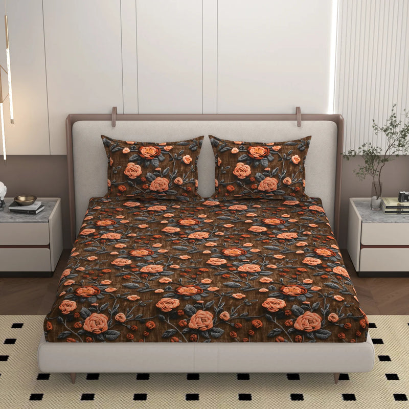 Caramelo - King - 7D Design Fitted Bedsheet (78×72 inches)