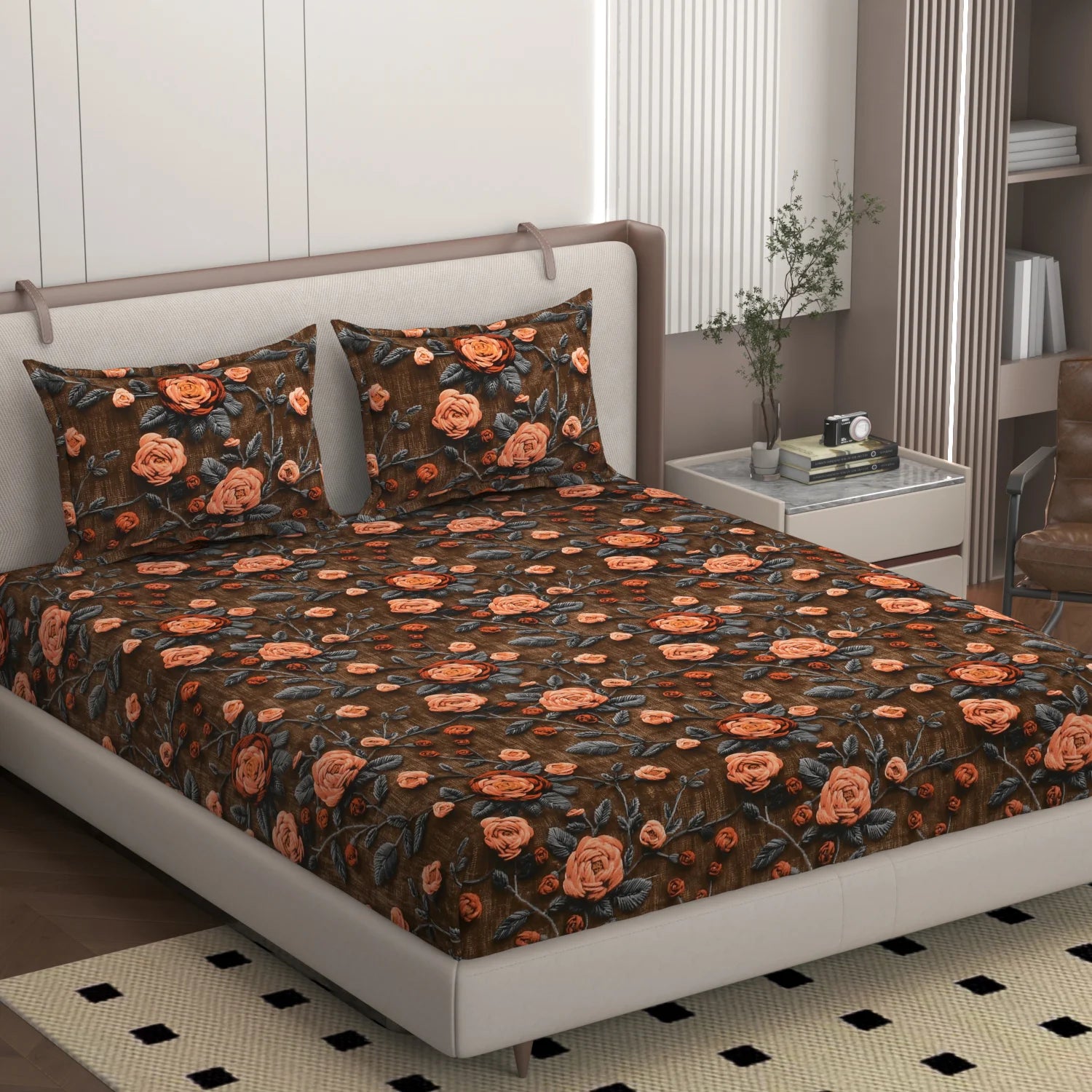 Caramelo - King - 7D Design Fitted Bedsheet (78×72 inches)