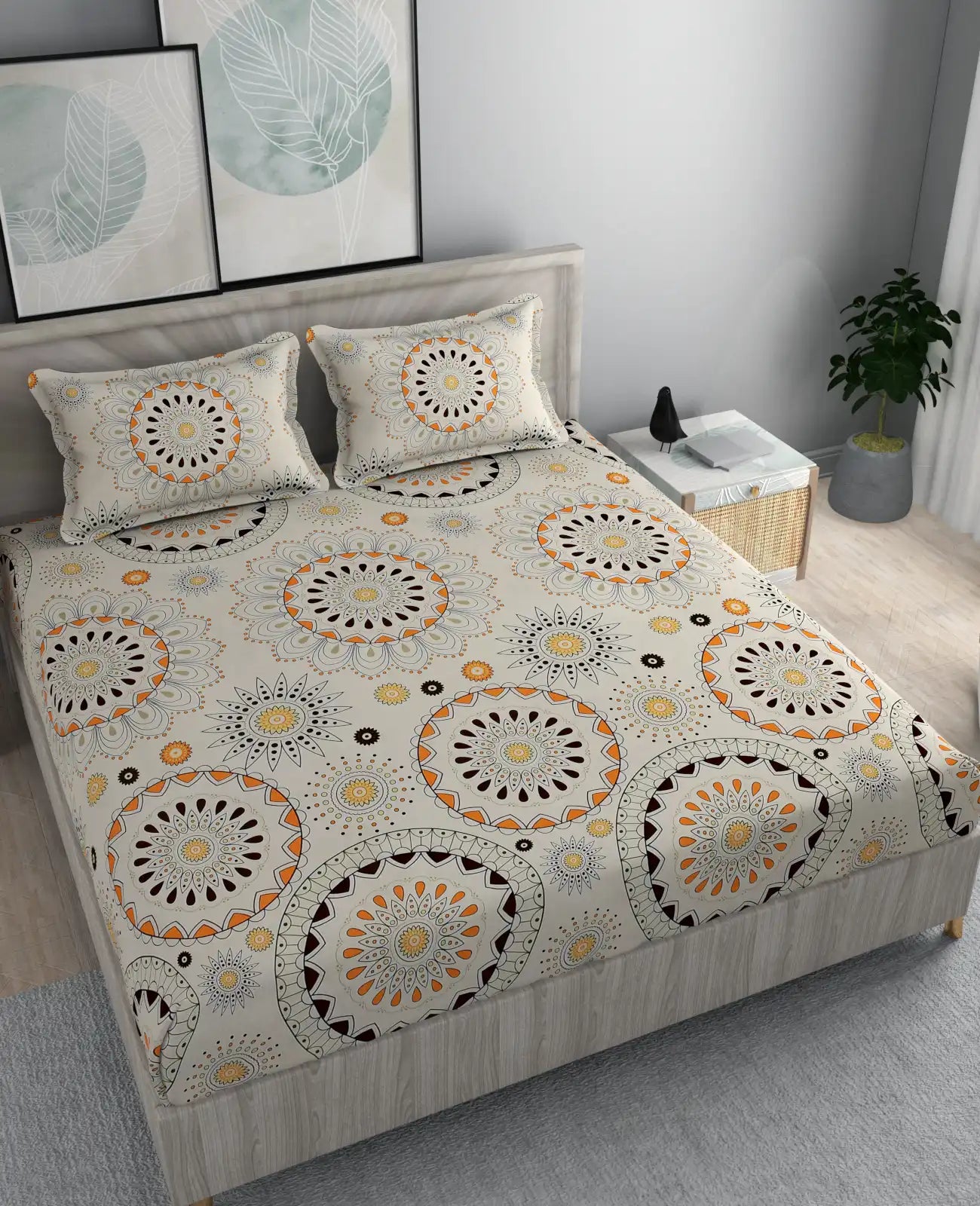 Centra - Queen/Double - Fitted Bedsheet (76×72 inches)