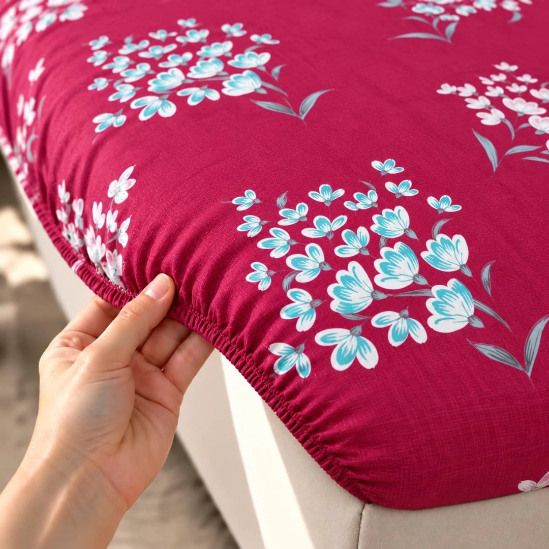 Cherry - King - Fitted Bedsheet (78×72 inches)