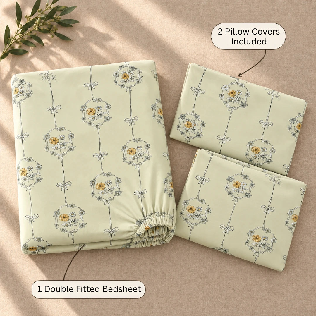 Covah - Queen/Double - Fitted Bedsheet (76×72 inches)