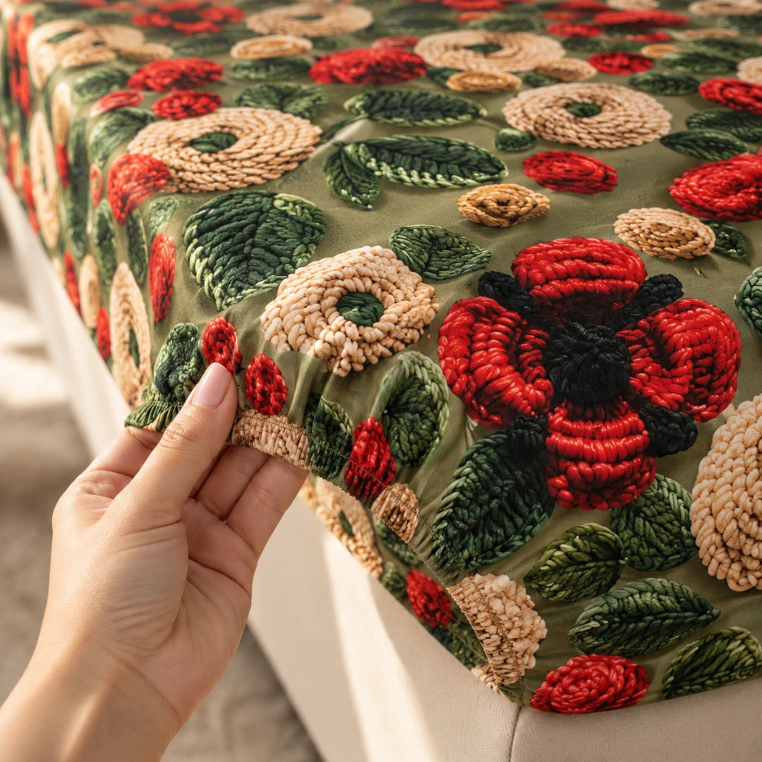 Crochet - King - 7D Design Fitted Bedsheet (78×72 inches)