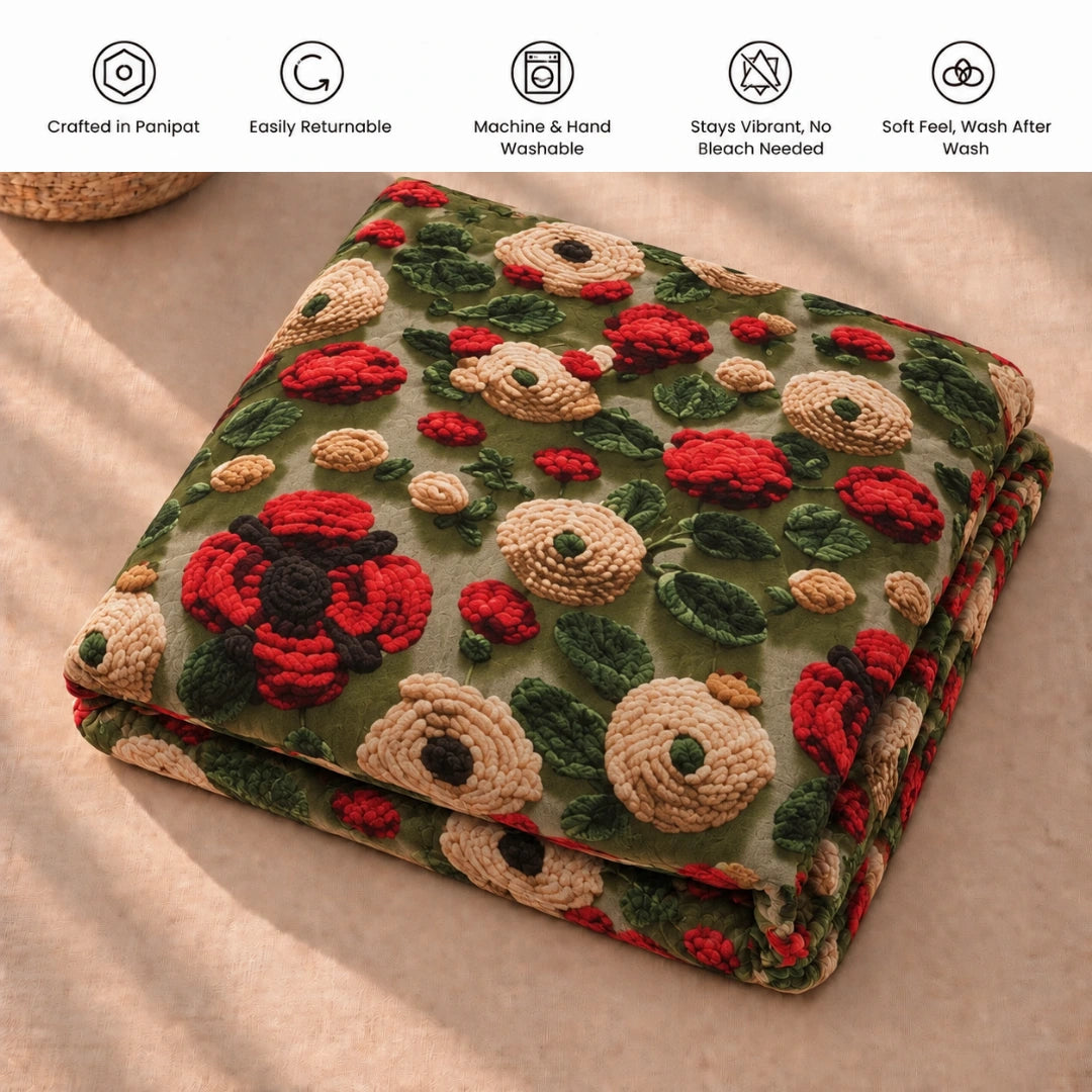 Crochet - King - 7D Design Fitted Bedsheet (78×72 inches)