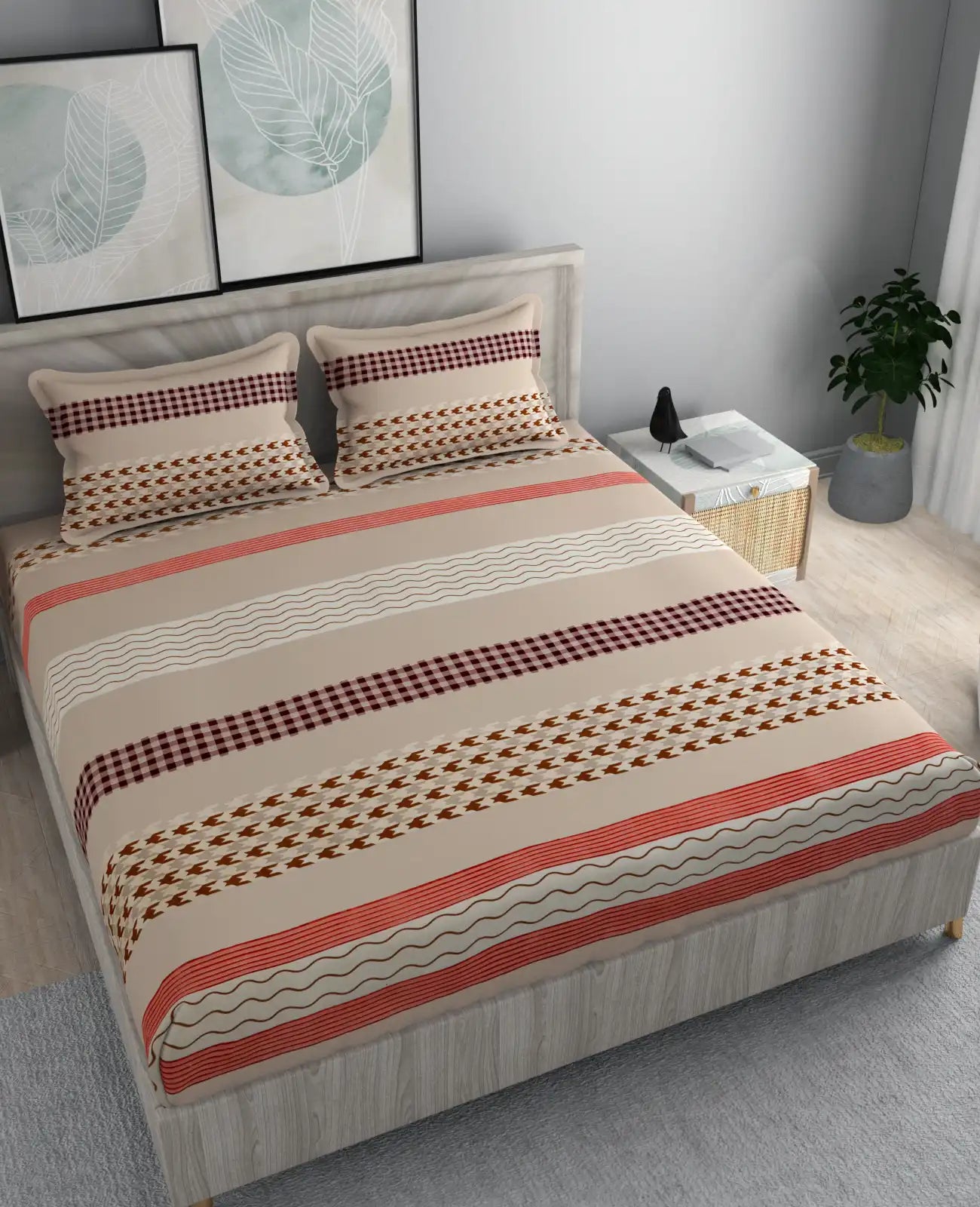 Dunes - Queen/Double - Fitted Bedsheet (76×72 inches)