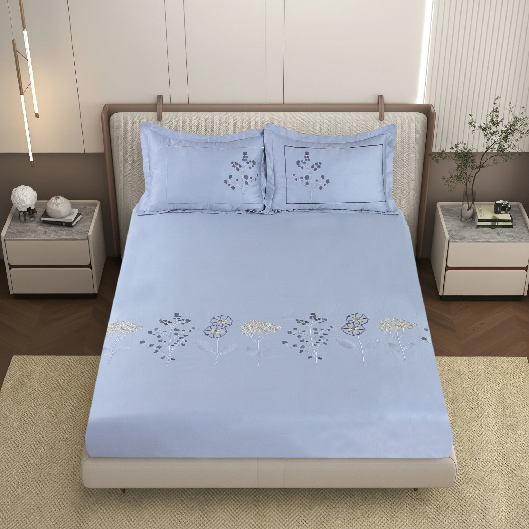 EDEN - Dawn Ice - Pure Cotton King Bedsheet (108×108 inches)