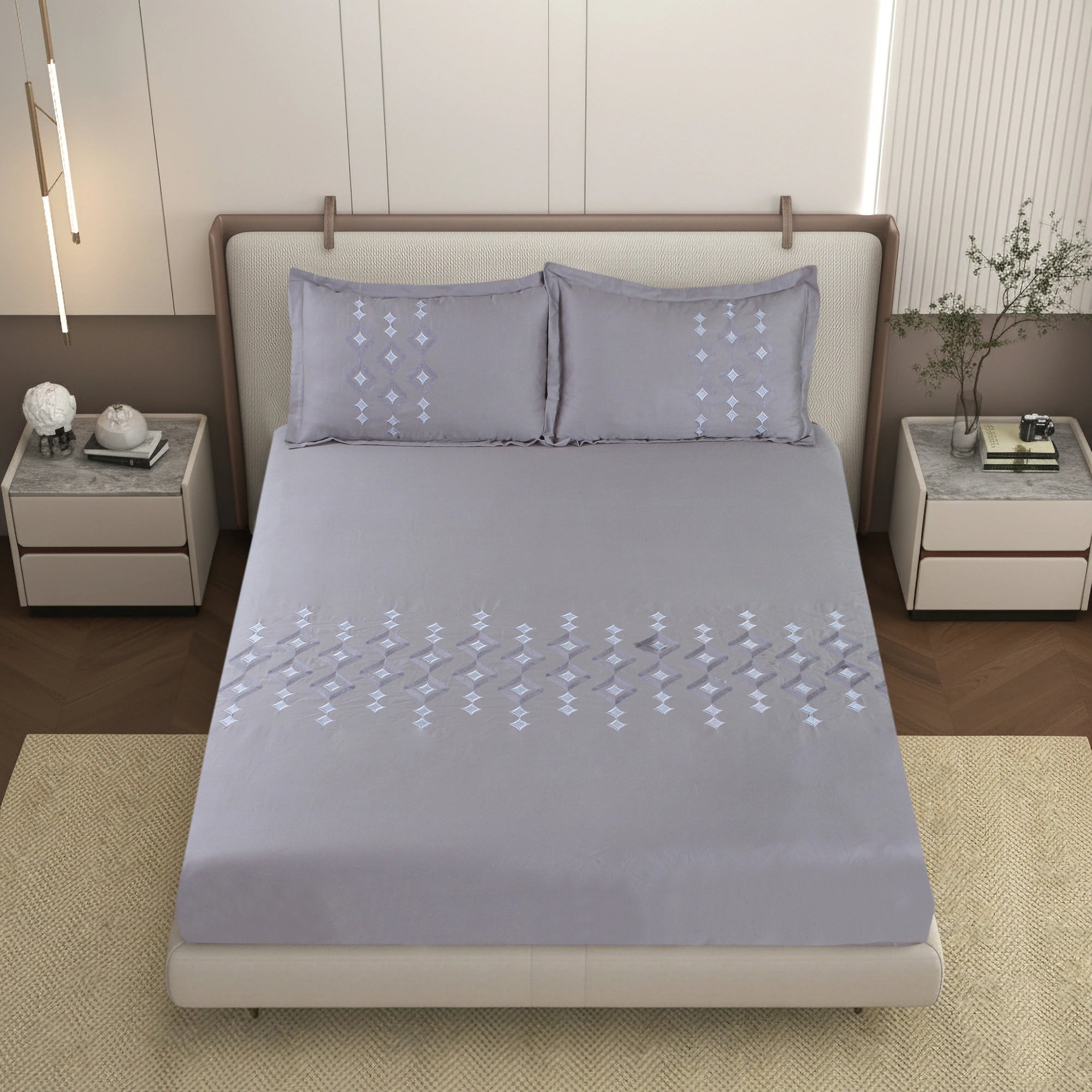EDEN - Gem Mist - Pure Cotton King Bedsheet (108×108 inches)