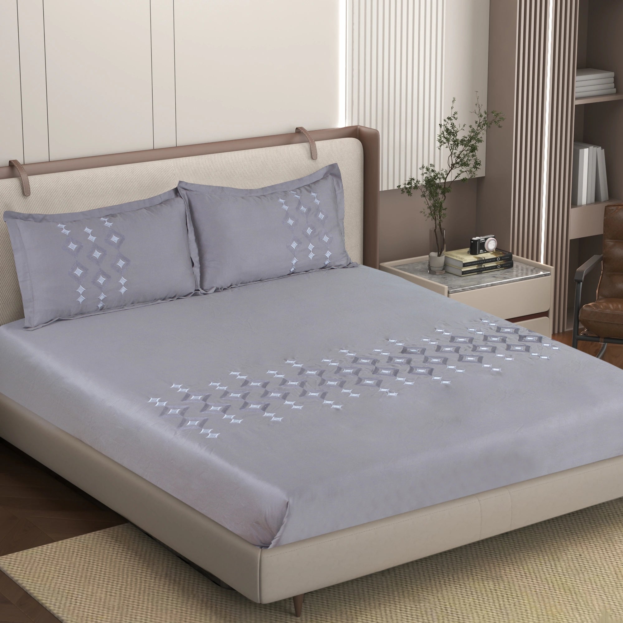 EDEN - Gem Mist - Pure Cotton King Bedsheet (108×108 inches)