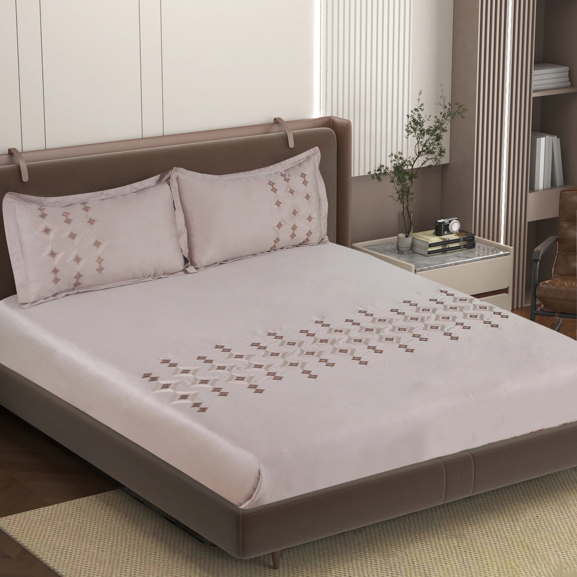 EDEN - Gem Truffle - Pure Cotton King Bedsheet (108×108 inches)