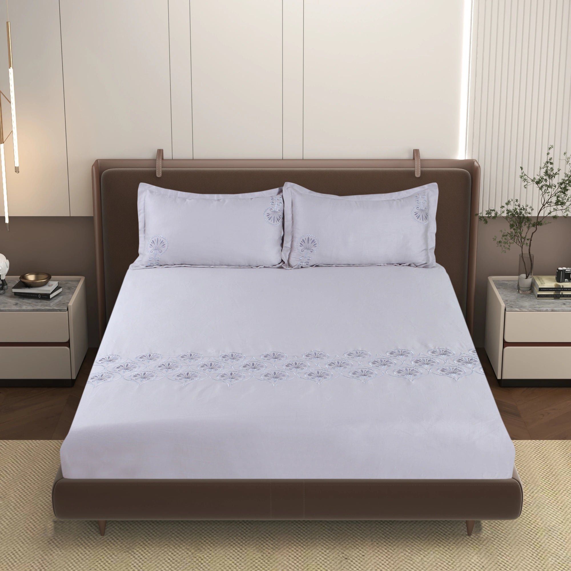 EDEN - Oasis Ice - Pure Cotton King Bedsheet (108×108 inches)