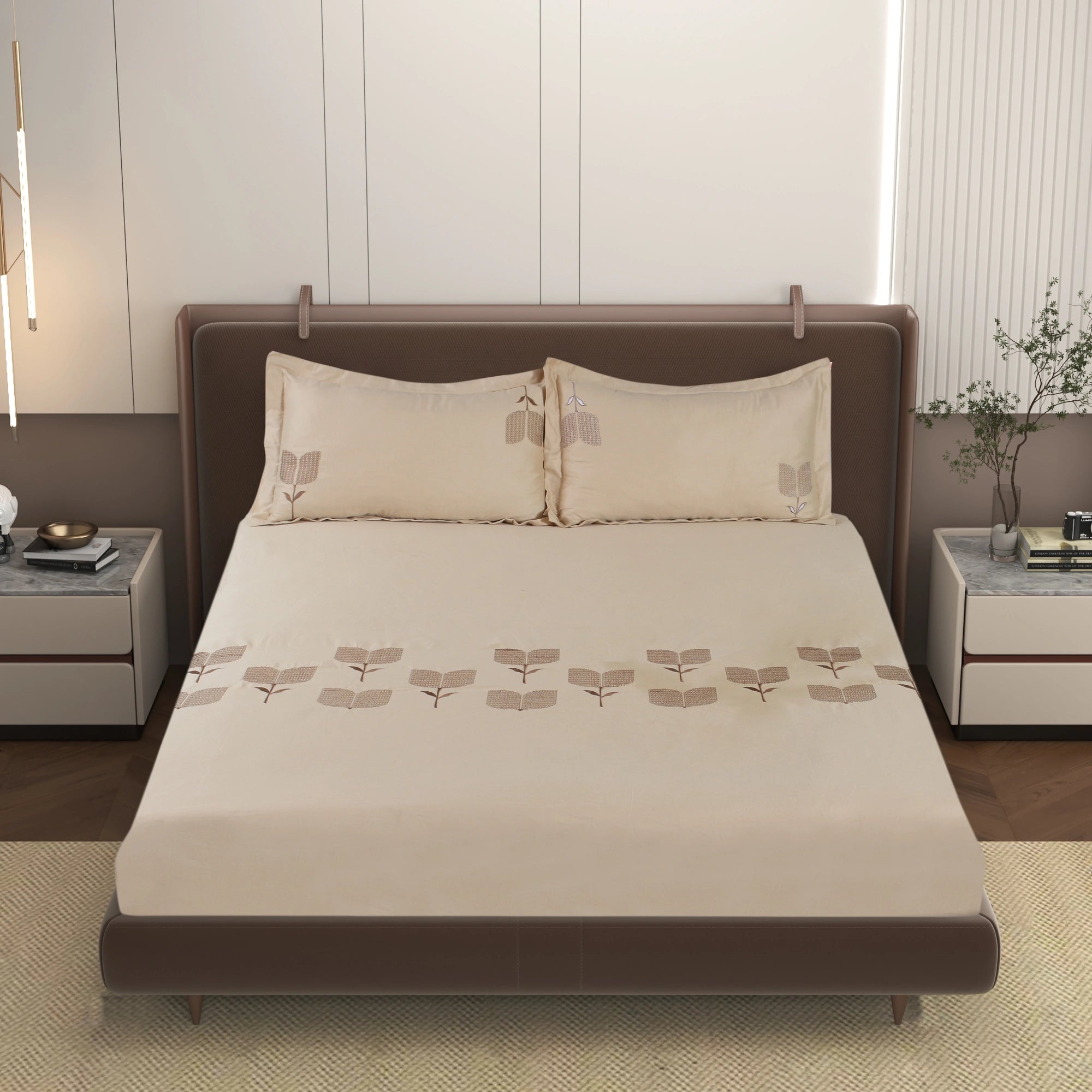 EDEN - Reed Dunes - Pure Cotton King Bedsheet (108×108 inches)