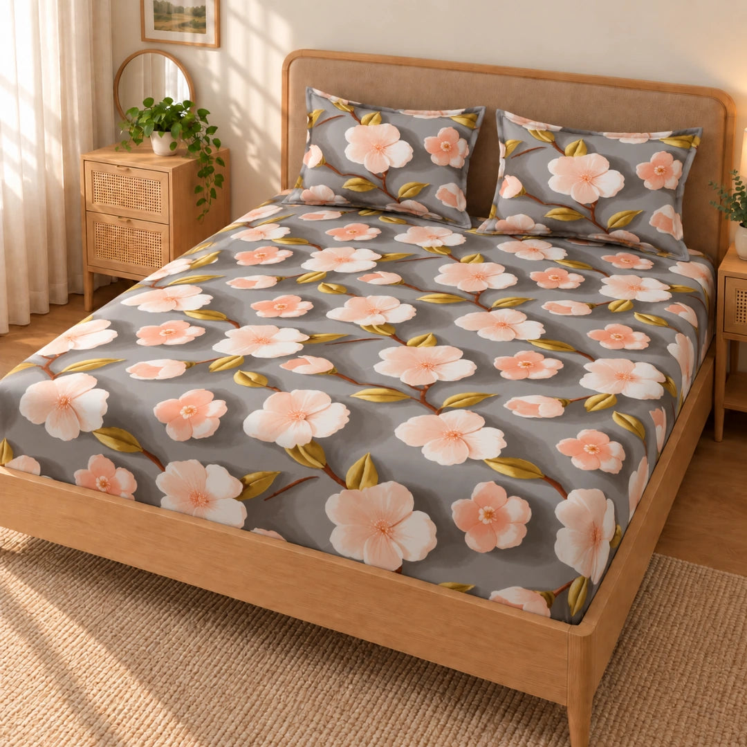 Elona - King - 7D Design Fitted Bedsheet (78×72 inches)