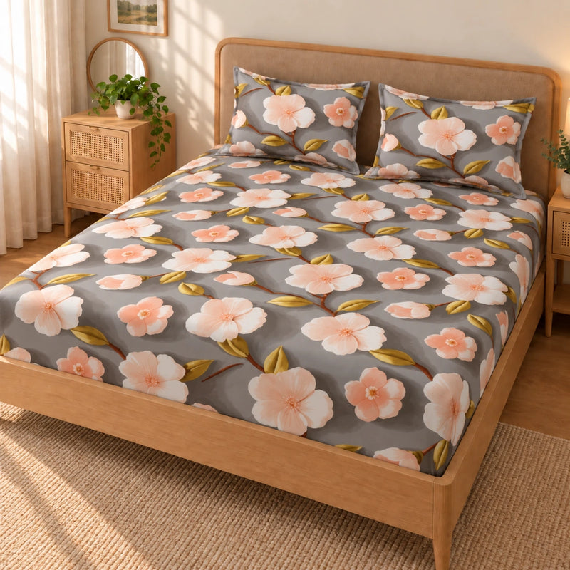 Elona - King - 7D Design Fitted Bedsheet (78×72 inches)