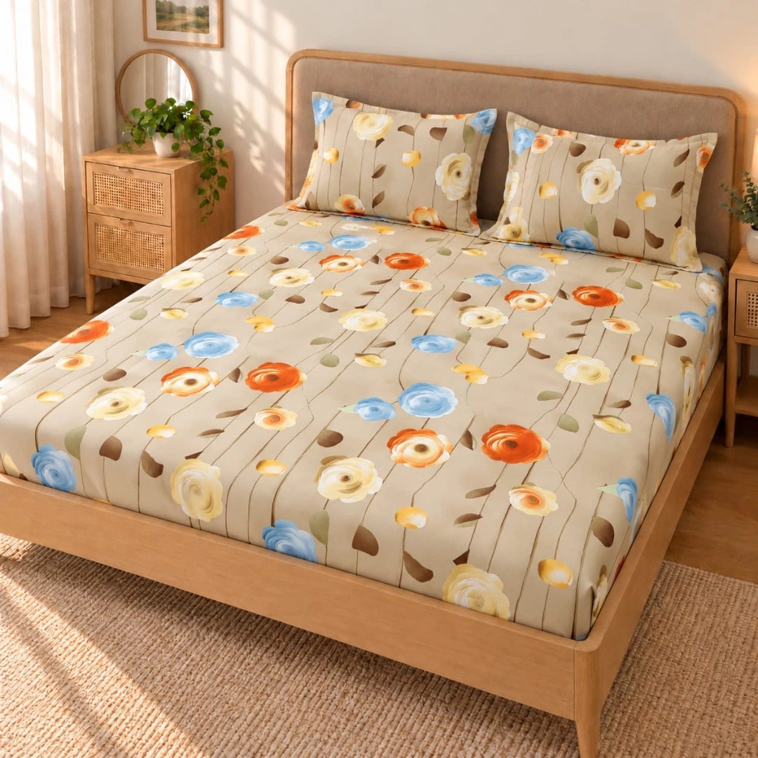 Europa - King - 7D Design Fitted Bedsheet (78×72 inches)