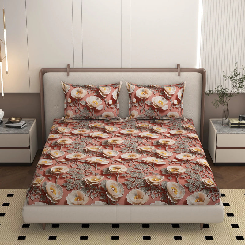Eva - King - 7D Design Fitted Bedsheet (78×72 inches)