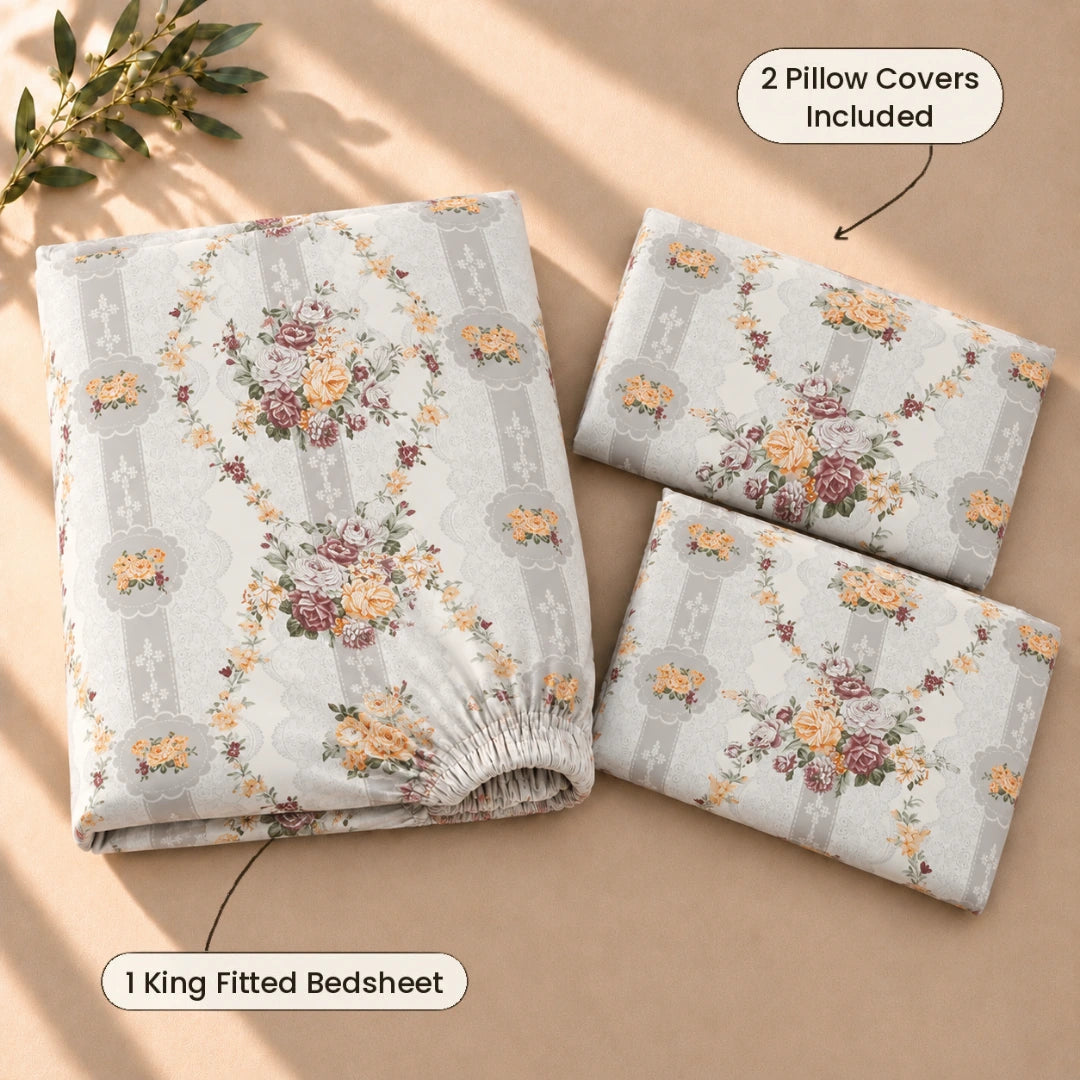 Evelyn - King - Fitted Bedsheet (78×72 inches)