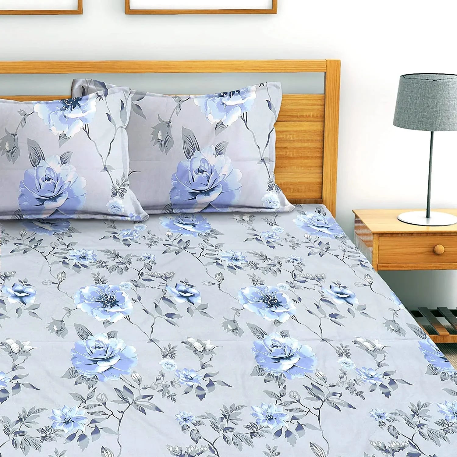 Evening Bellflower - Queen/Double - Fitted Bedsheet (76×72 inches)