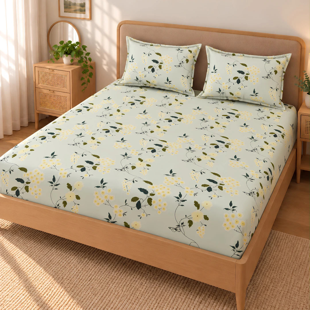 Fiona - Queen/Double - Fitted Bedsheet (76×72 inches)