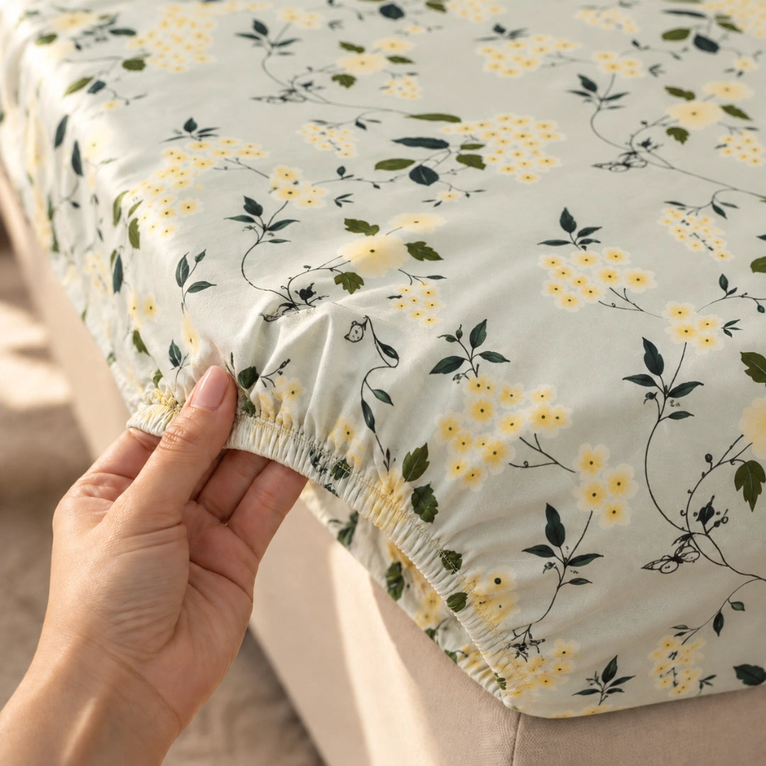 Fiona - Queen/Double - Fitted Bedsheet (76×72 inches)