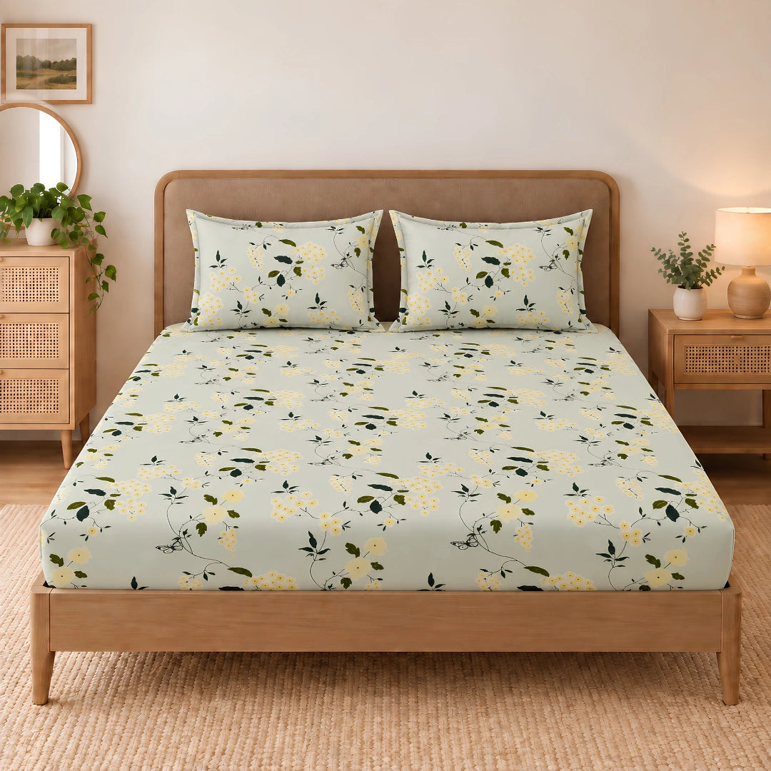 Fiona - Queen/Double - Fitted Bedsheet (76×72 inches)