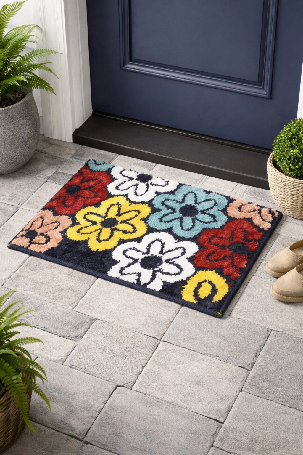 Flora - Anti-Slip Microfibre Doormat (40x60 cm) - Pack of 1