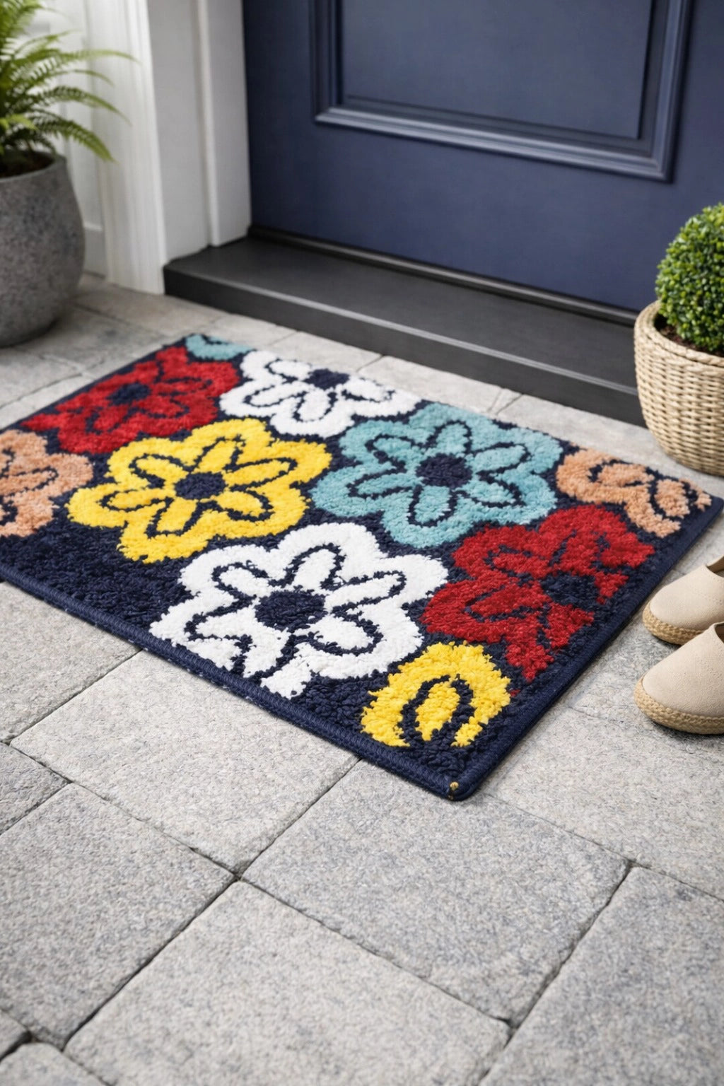 Flora - Anti-Slip Microfibre Doormat (40x60 cm) - Pack of 1
