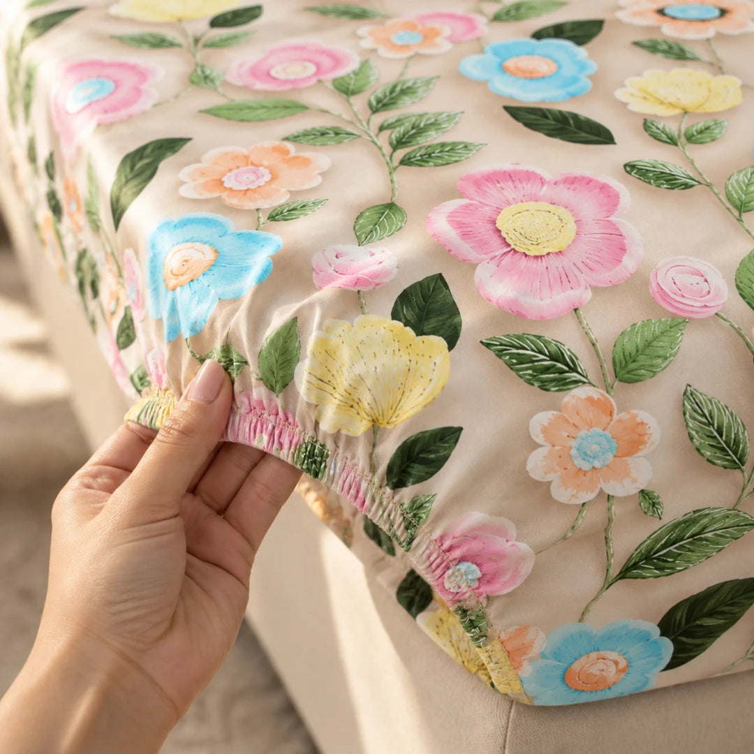 Floraire - King - 7D Design Fitted Bedsheet (78×72 inches)