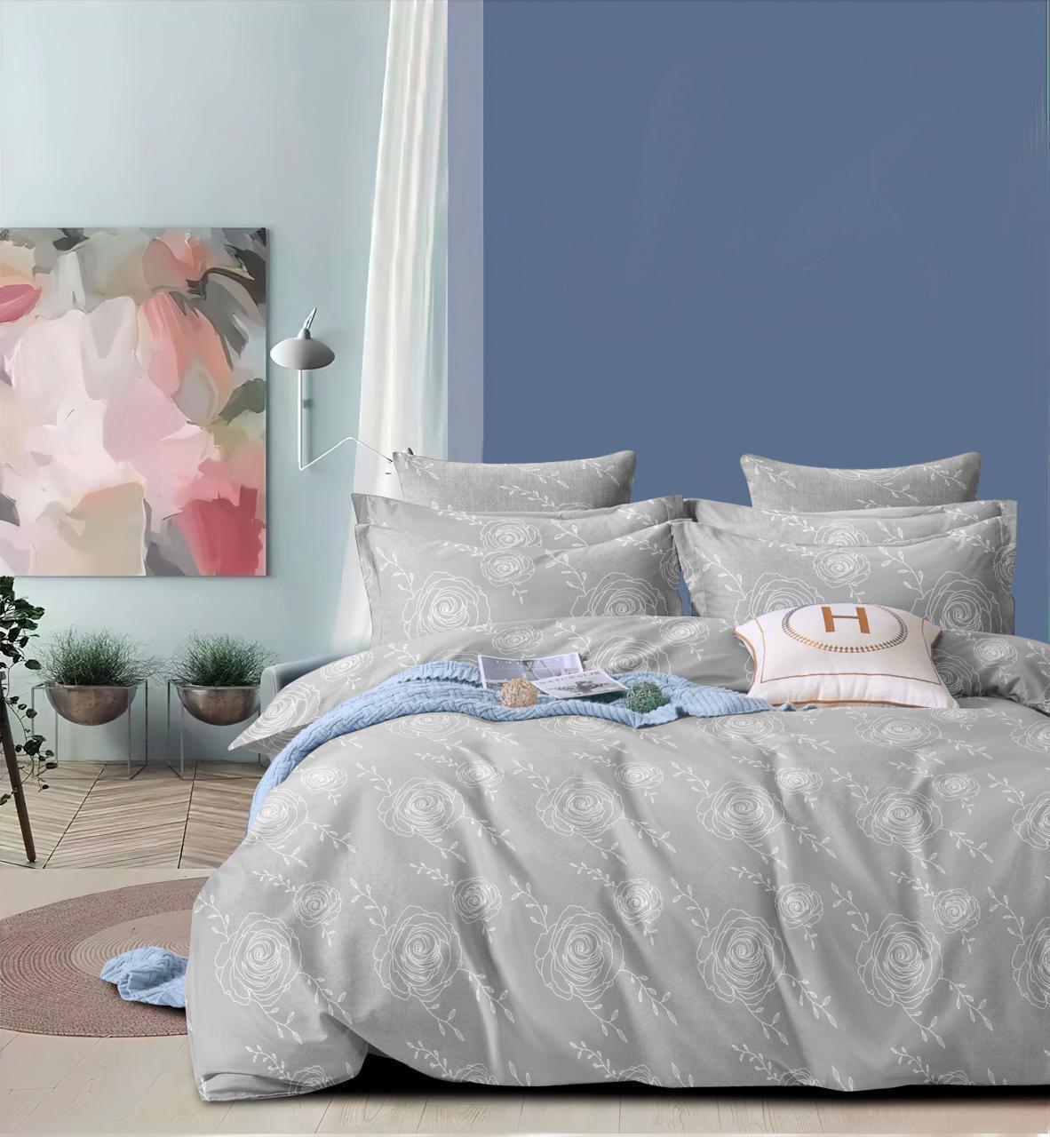 Floretta Grey - King - Fitted Bedsheet (78×72 inches)