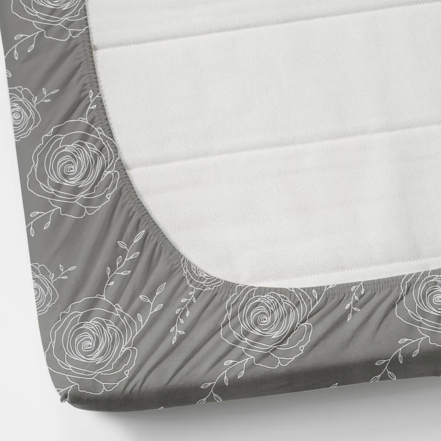 Floretta Grey - King - Fitted Bedsheet (78×72 inches)