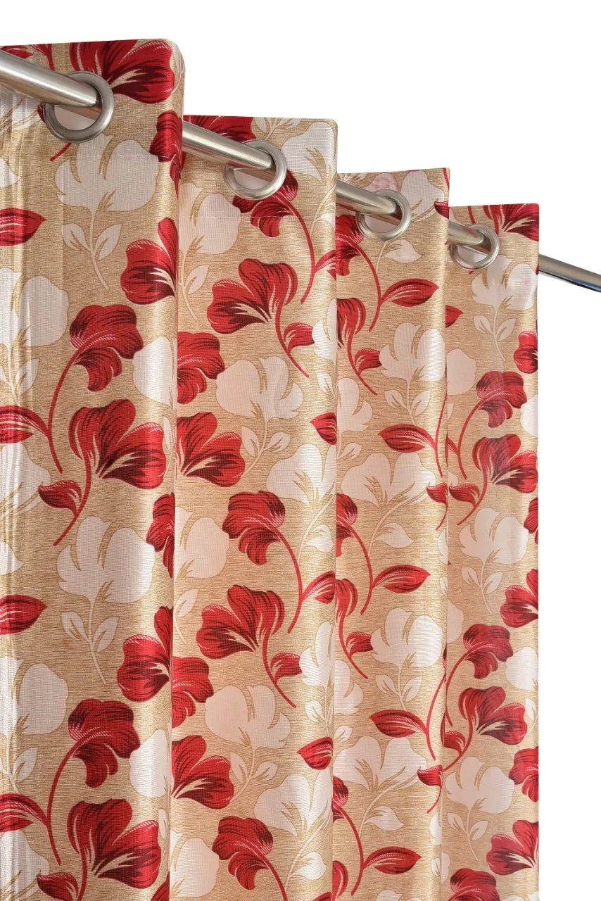 Freesia - Red Curtains (Set of 2 - Discontinued