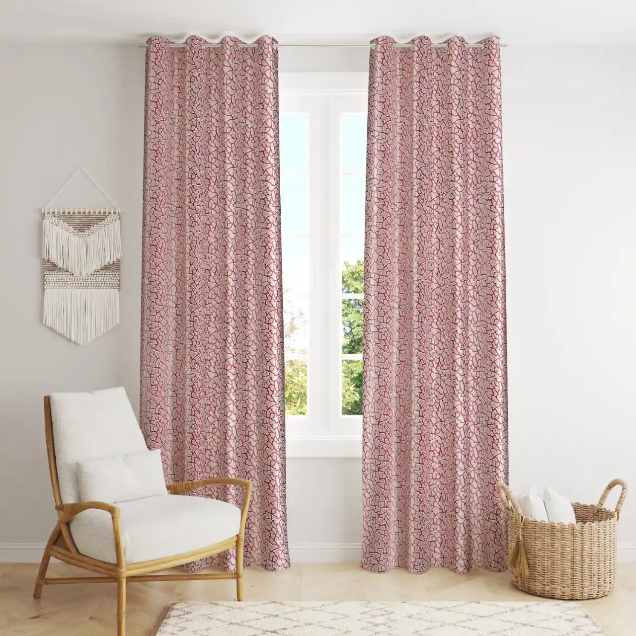 Freesia - Rose Curtains (Set of 2)