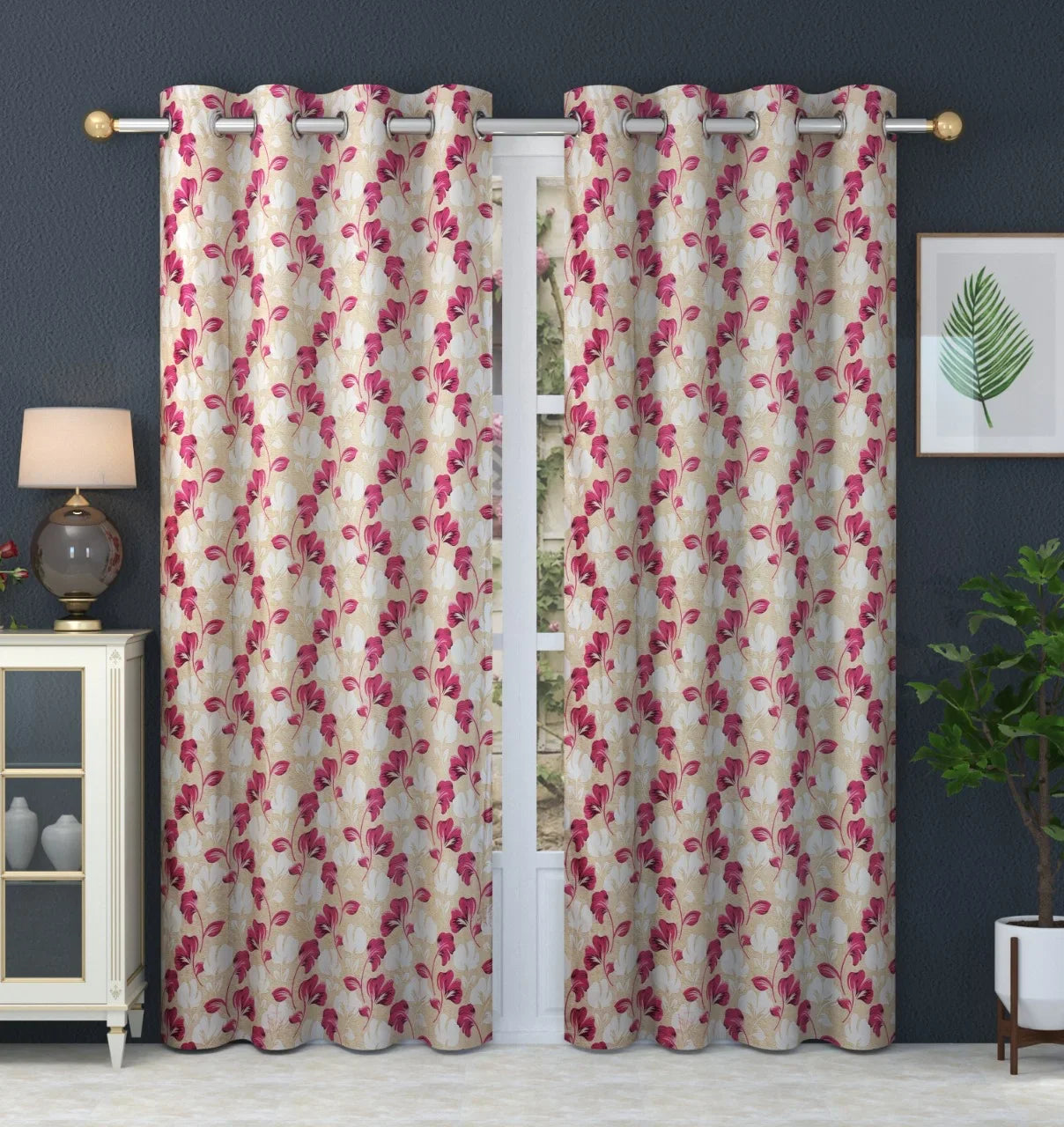Freesia - Rose Curtains (Set of 2) - Discontinued