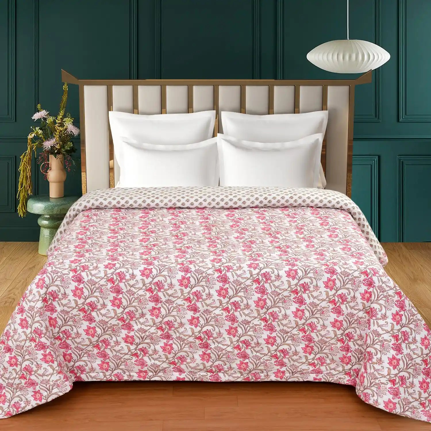Fuchsia - Reversible Comforter - Double Bed
