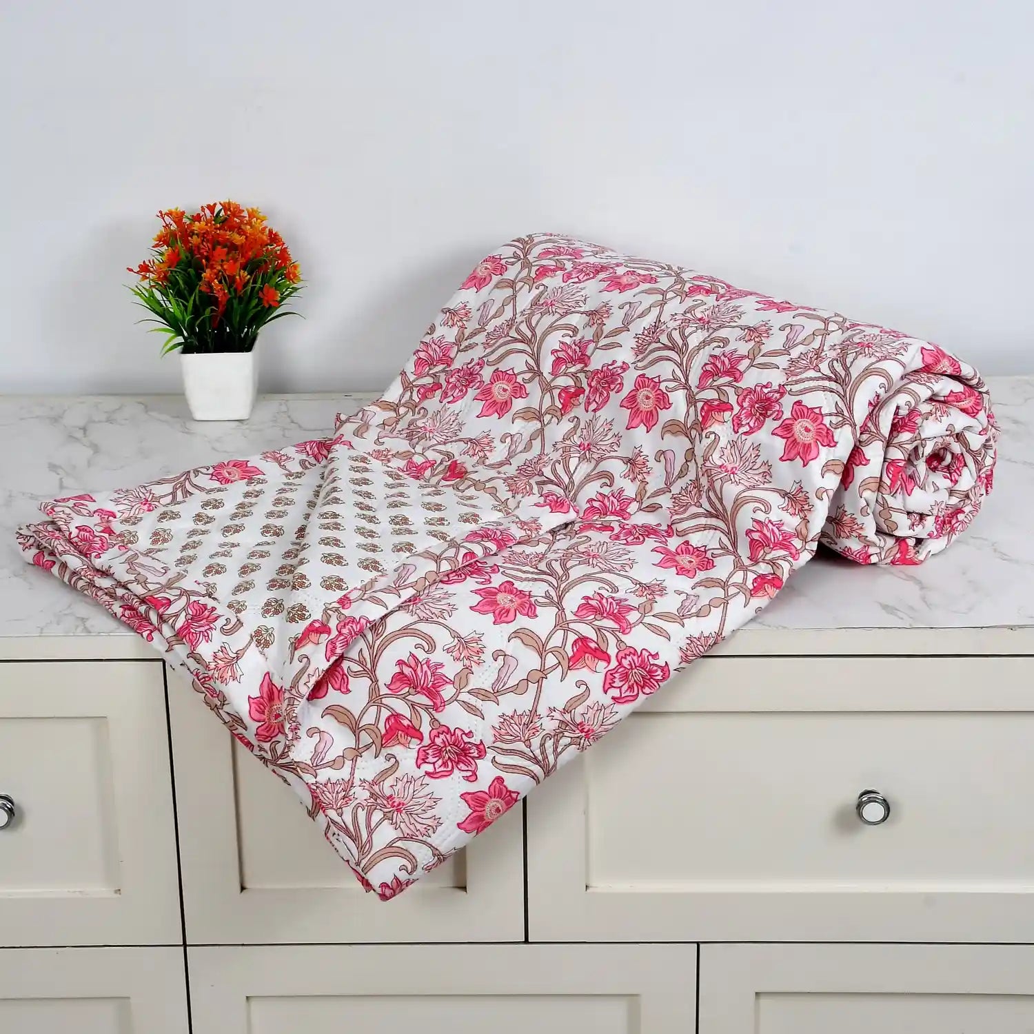 Fuchsia - Reversible Comforter - Double Bed