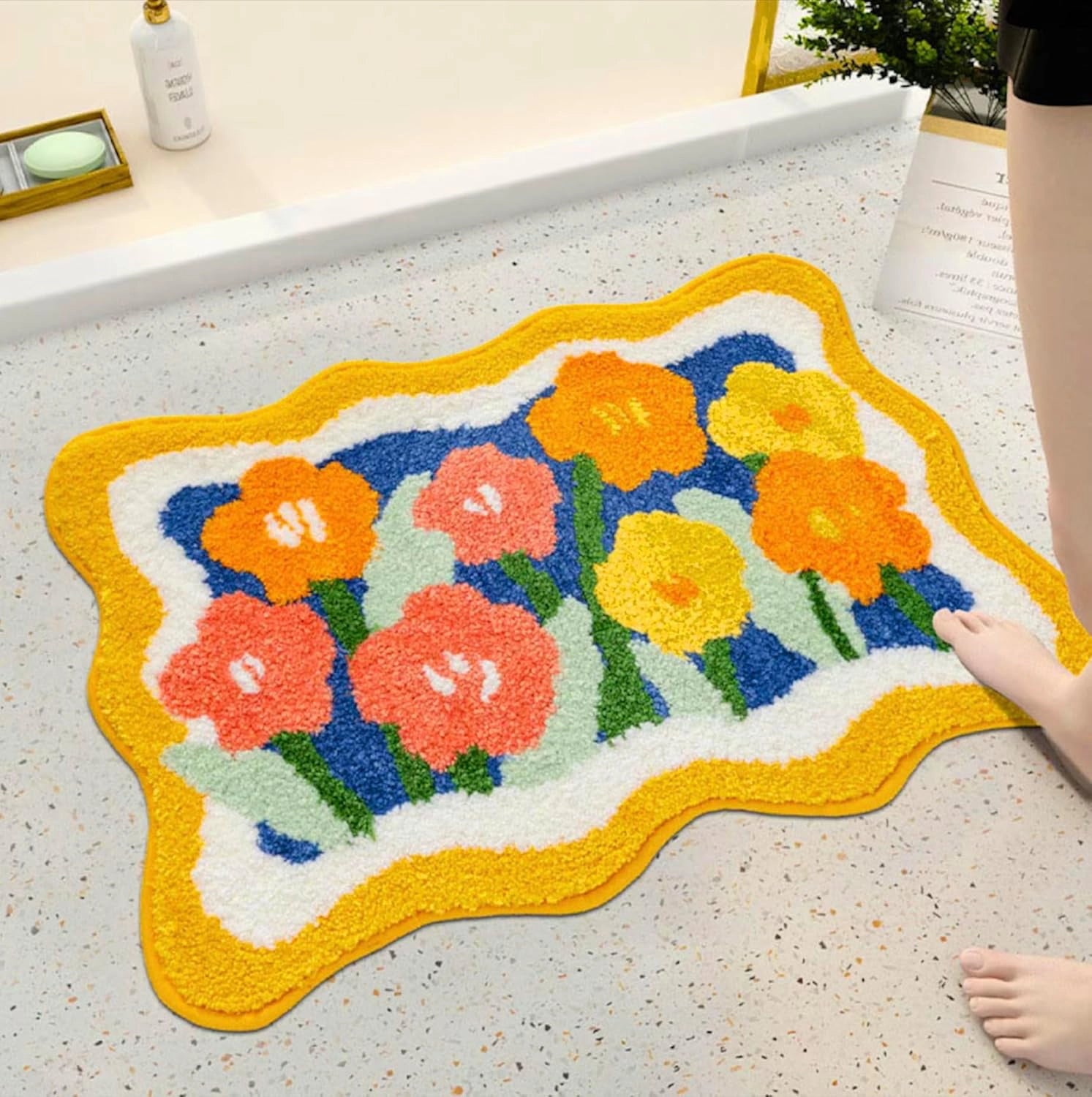 Gardenia - Anti-Slip Microfibre Doormat (40x60 cm) - Pack of 1