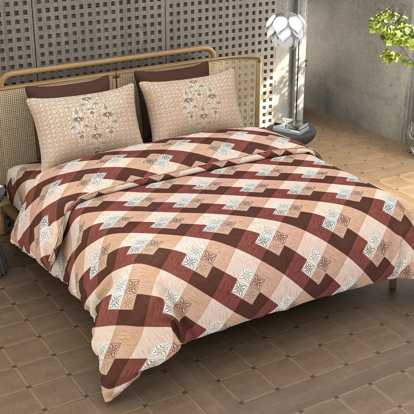 Gemstone Ruby - King - 100% Pure Cotton Bedsheet (108×108 inches)