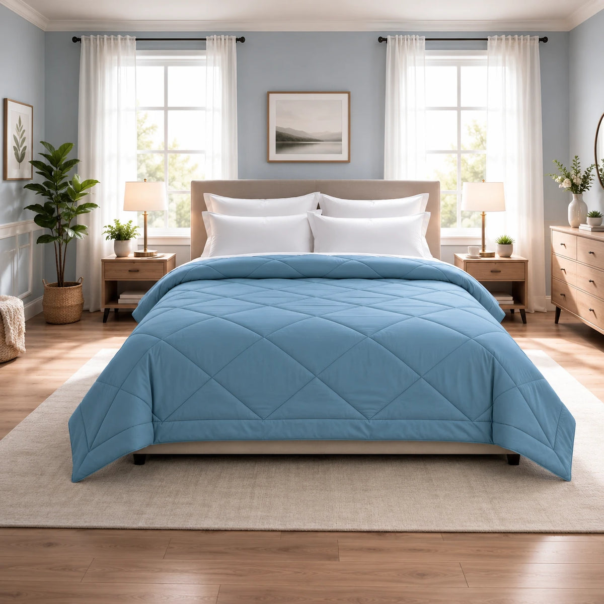 Reversible Double Bed Comforter - Glacier & Mist (Prism)