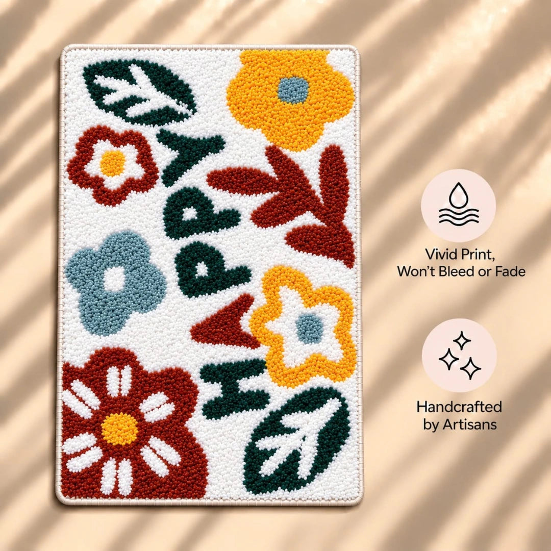 Happy - Anti-Slip Microfibre Doormat (40x60 cm) - Pack of 1