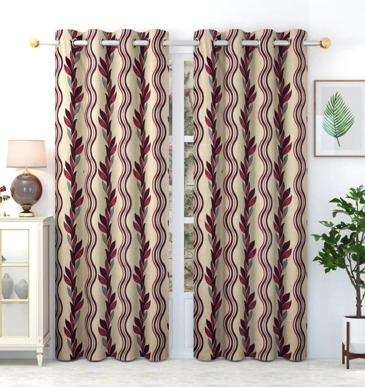 Heather - Rose Curtains (Set of 2) - Discontinued