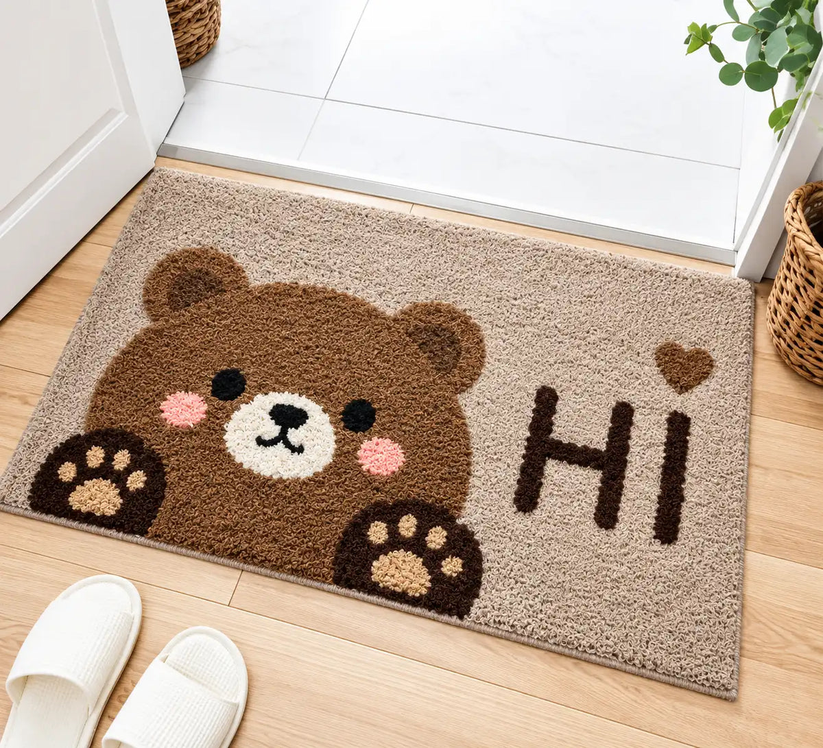 Hello Ted - Anti-Slip Microfibre Doormat (40x60 cm)