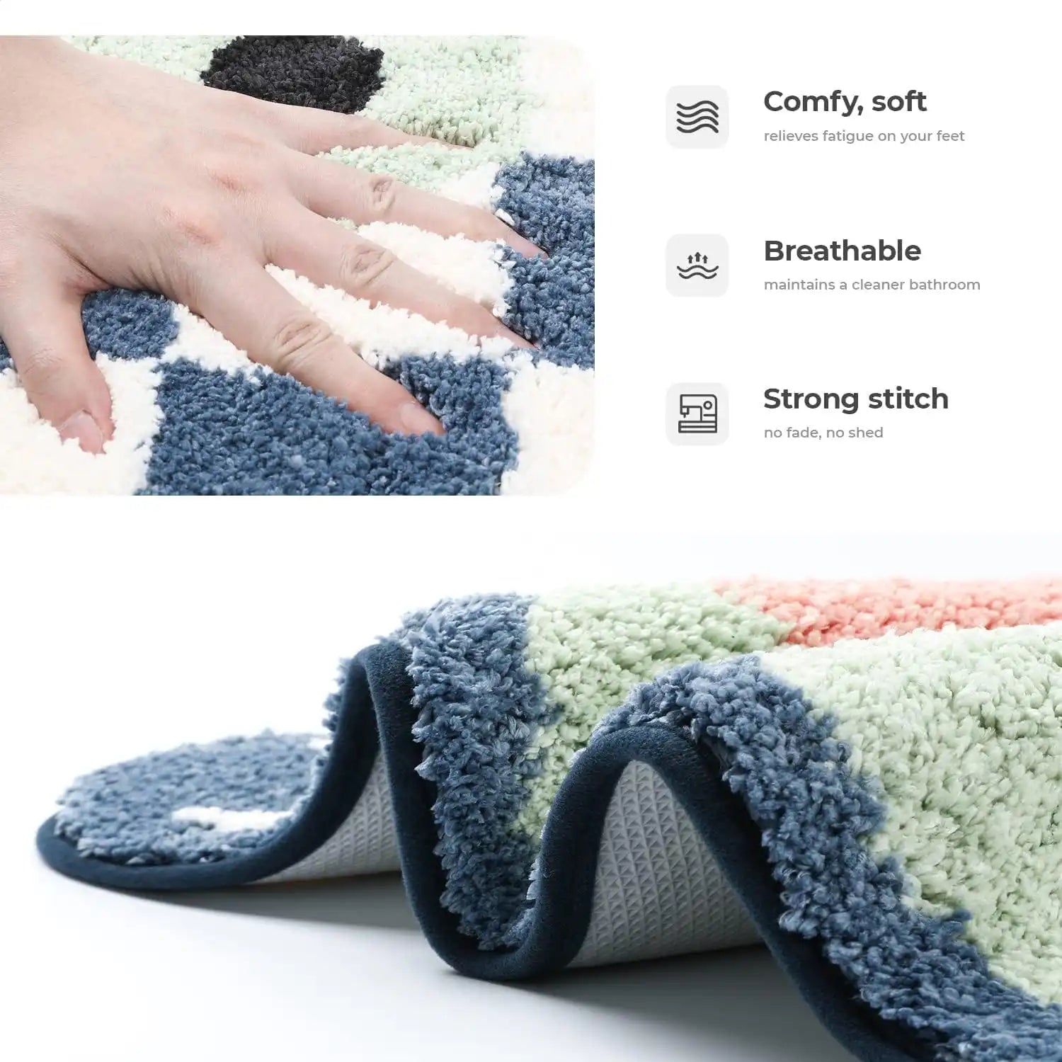 Hippo - Anti-Slip Microfibre Doormat (40x60 cm) - Pack of 1