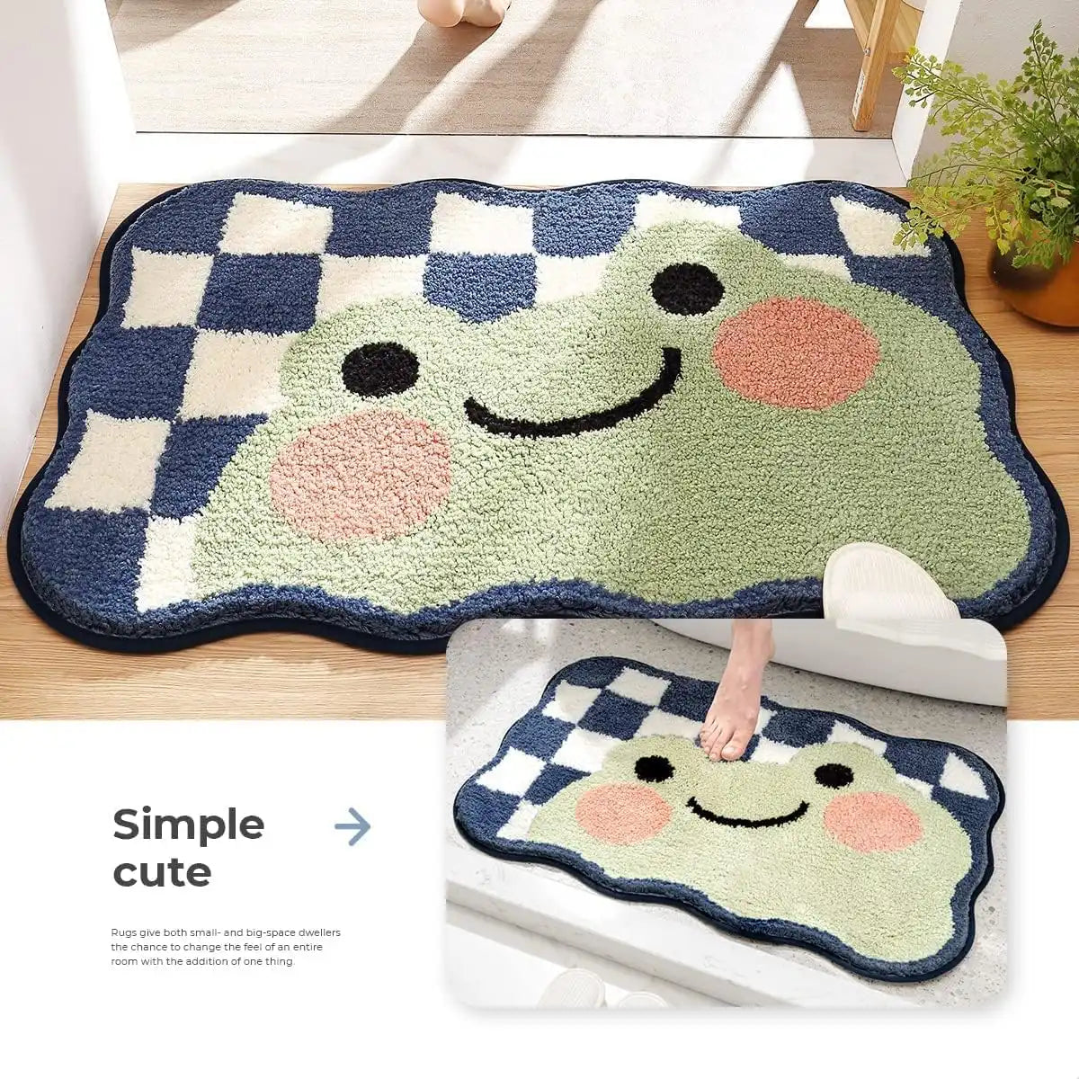 Hippo - Anti-Slip Microfibre Doormat (40x60 cm) - Pack of 1