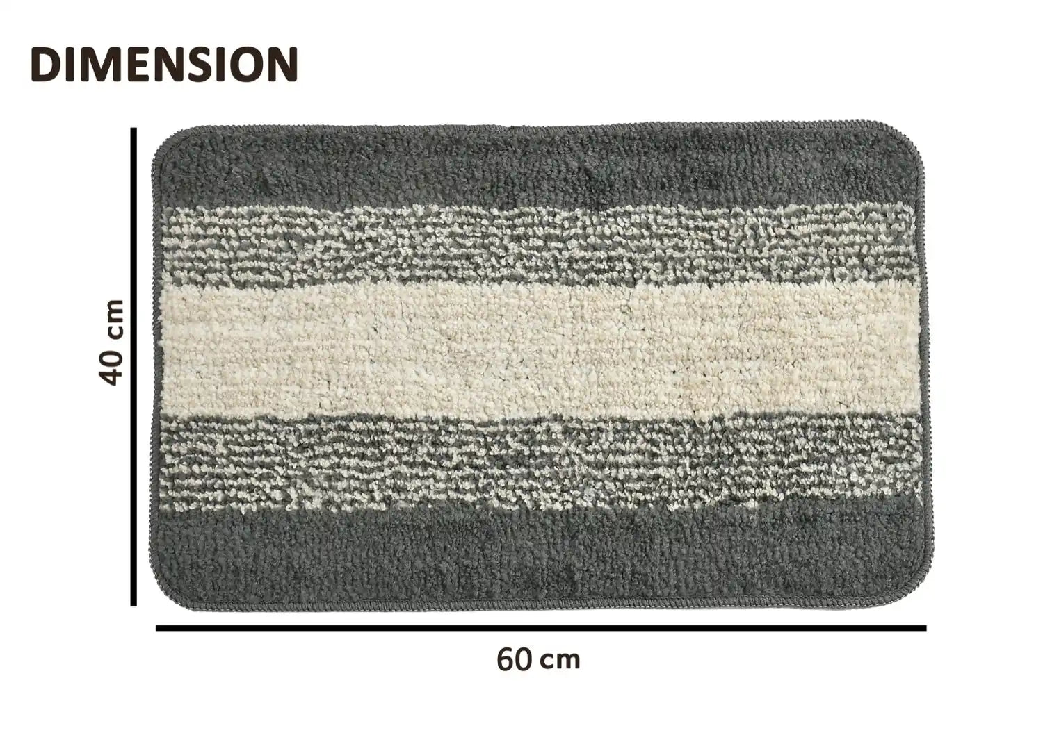 Holland - Light Grey Microfibre Doormat (Pack of 2)