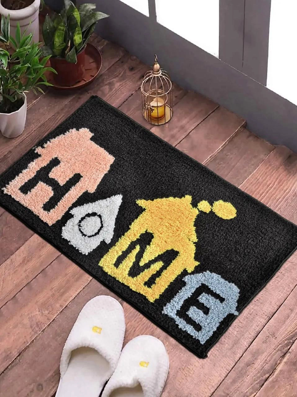 Home - Anti-Slip Microfibre Doormat (40x60 cm) - Pack of 1