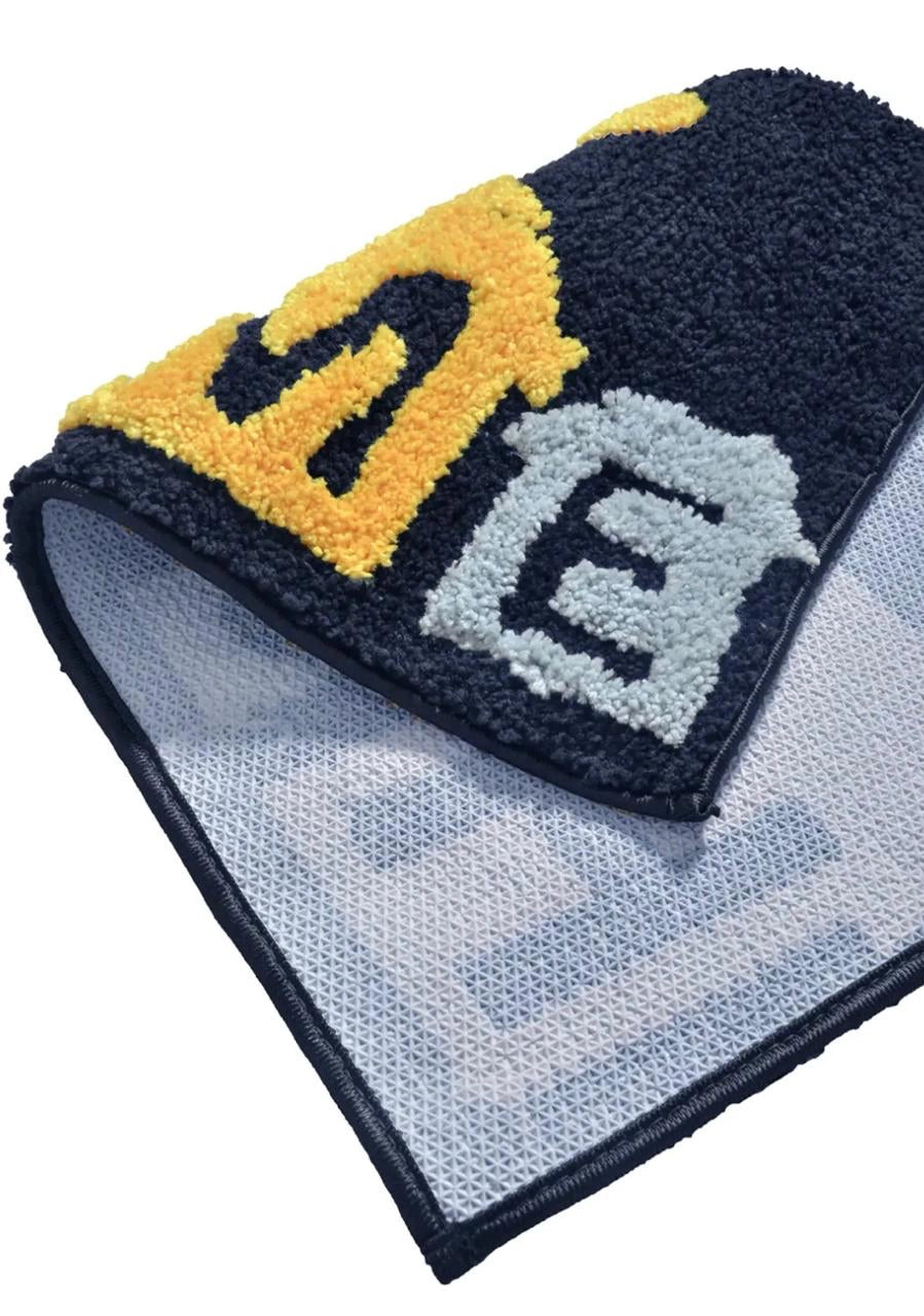 Home Blue - Anti-Slip Microfibre Doormat (40x60 cm) - Pack of 1
