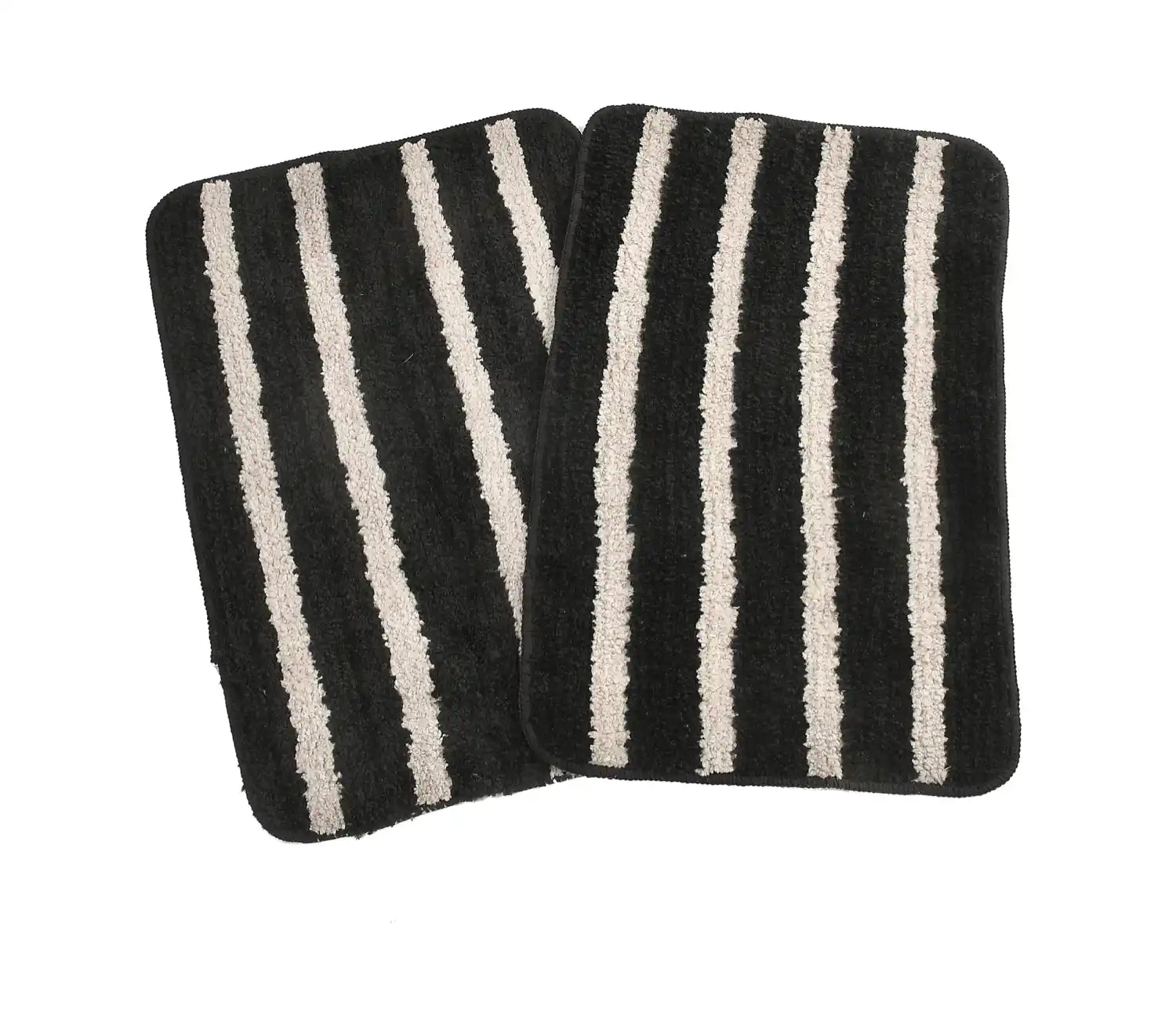 Horizon - Black Microfibre Doormat (Pack of 2)