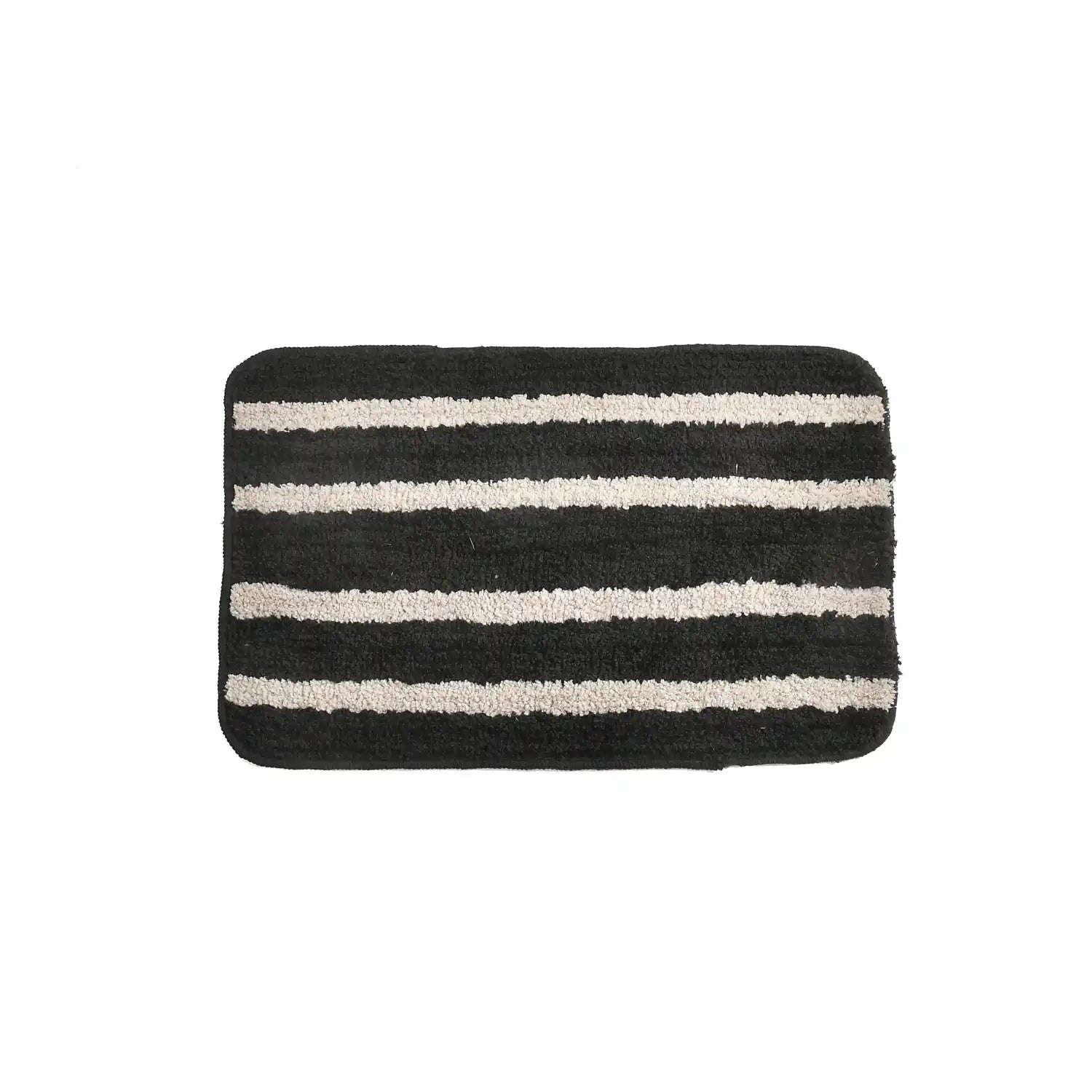 Horizon - Black Microfibre Doormat (Pack of 2)