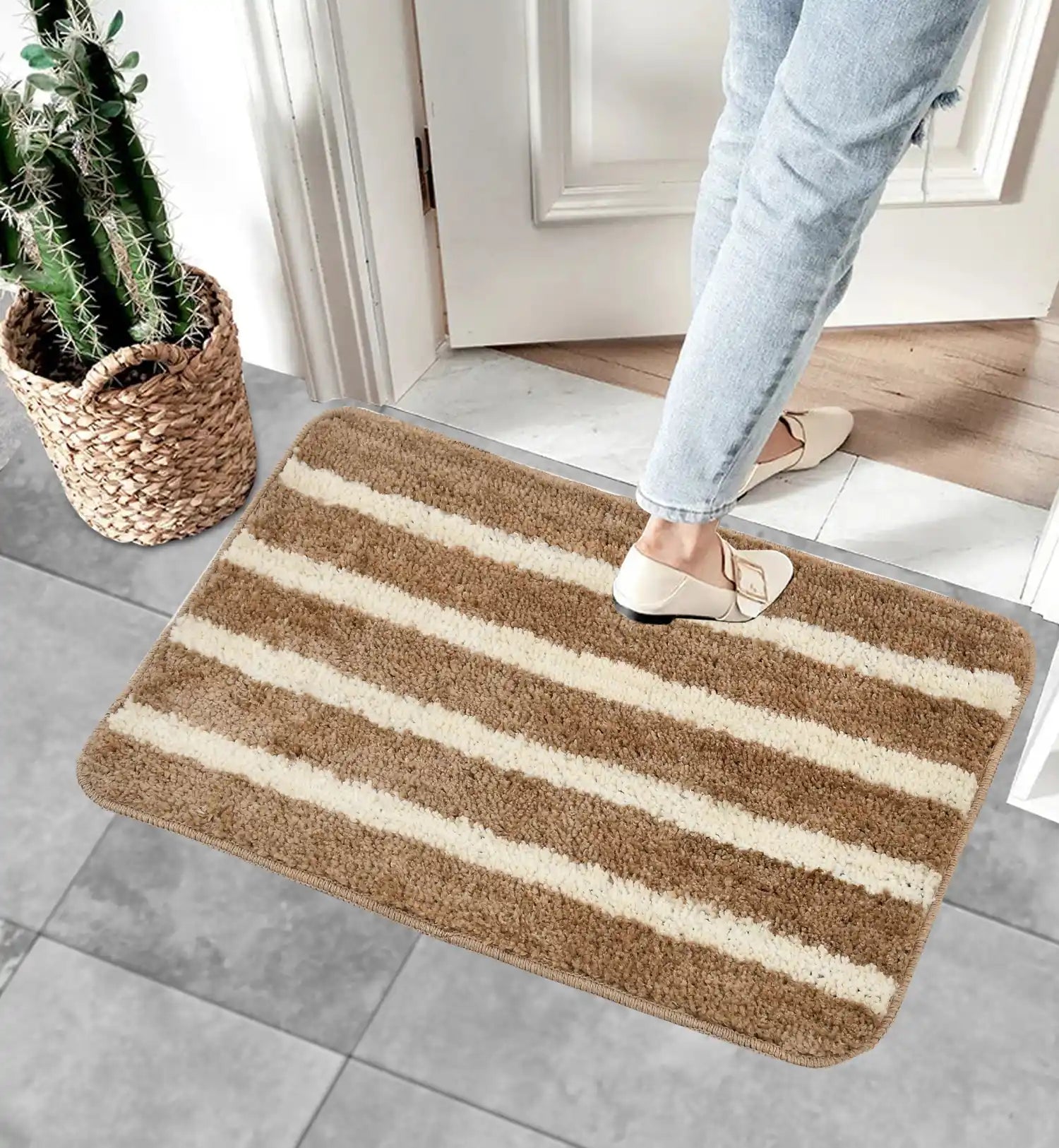 Horizon - Chestnut Microfibre Doormat (Pack of 2)